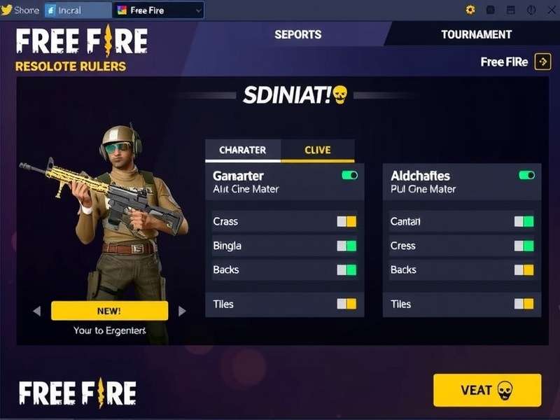 Free Fire Resolute Rulers character selection screen